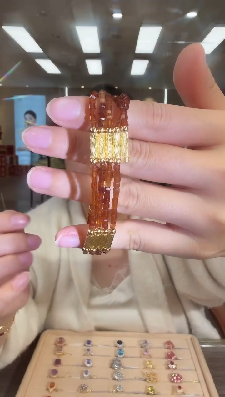 银S925镶嵌手链石榴石03