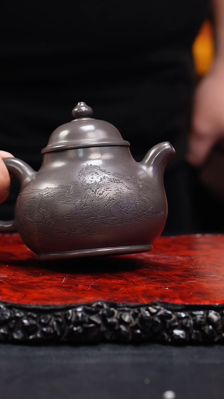 【闪购商品】紫砂茶壶72cc 高潘（林）,MRZ,青灰泥