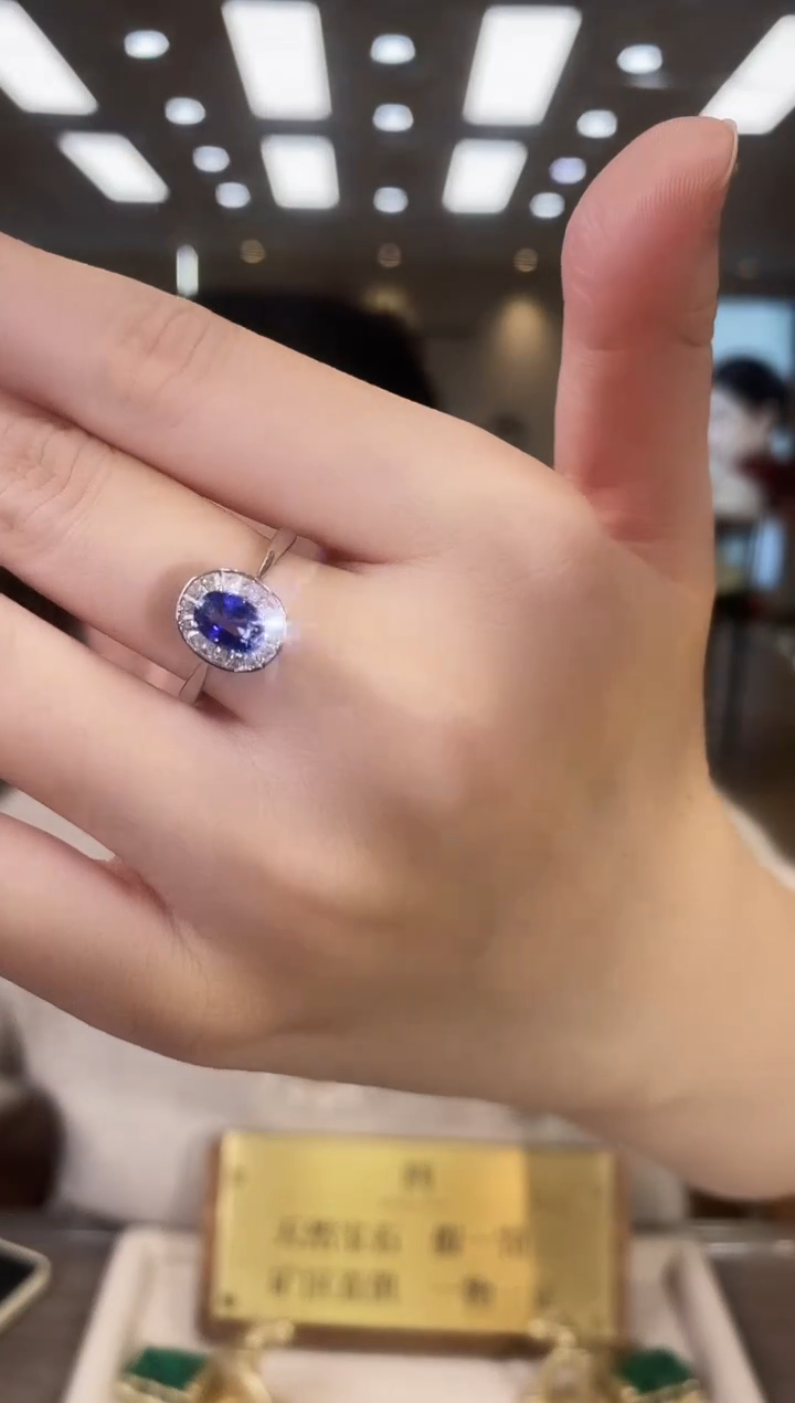 戒指蓝宝石银S925镶嵌04