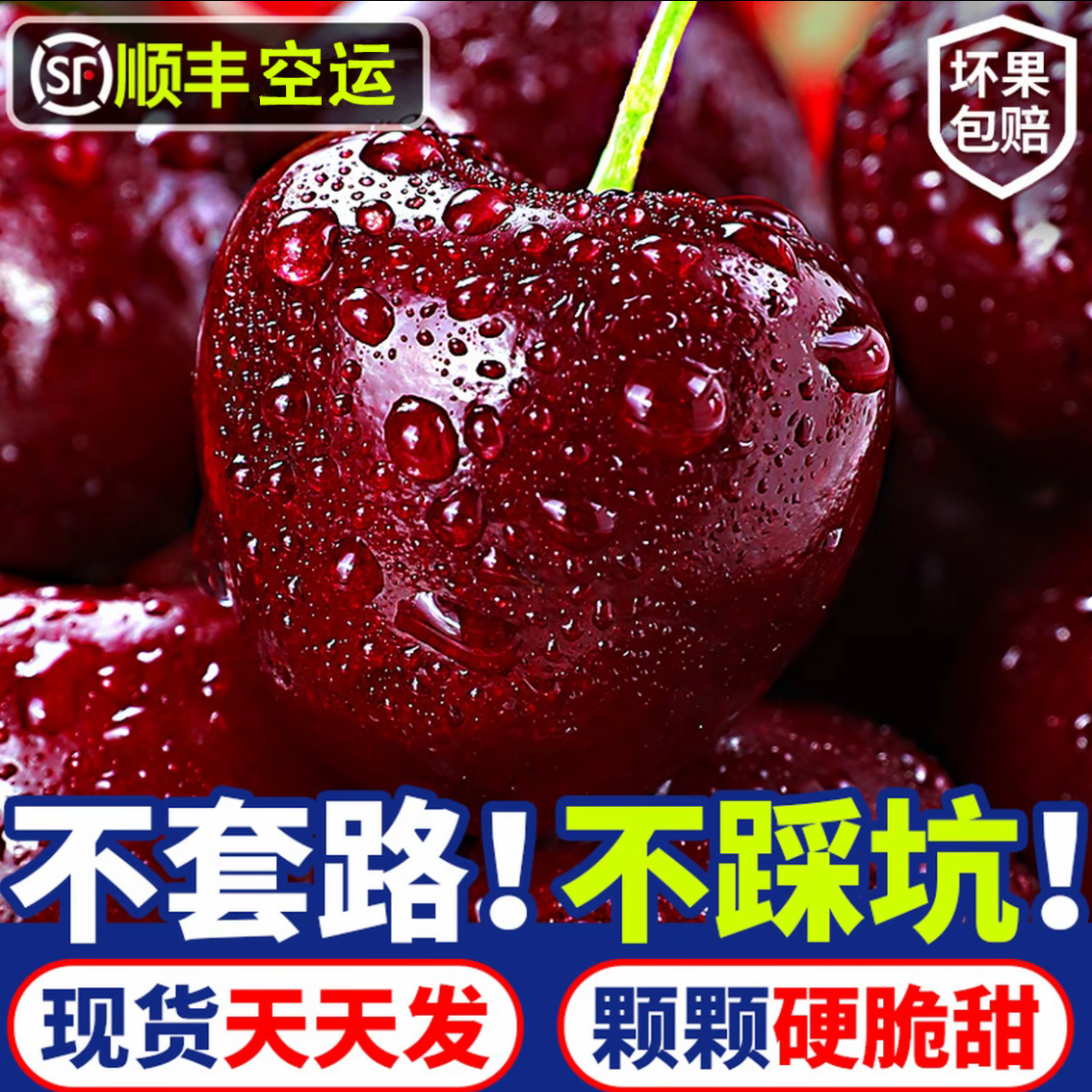 【顺丰空运】新鲜智利进口车厘子J-4J桑提娜脆甜可口礼盒内附果径卡