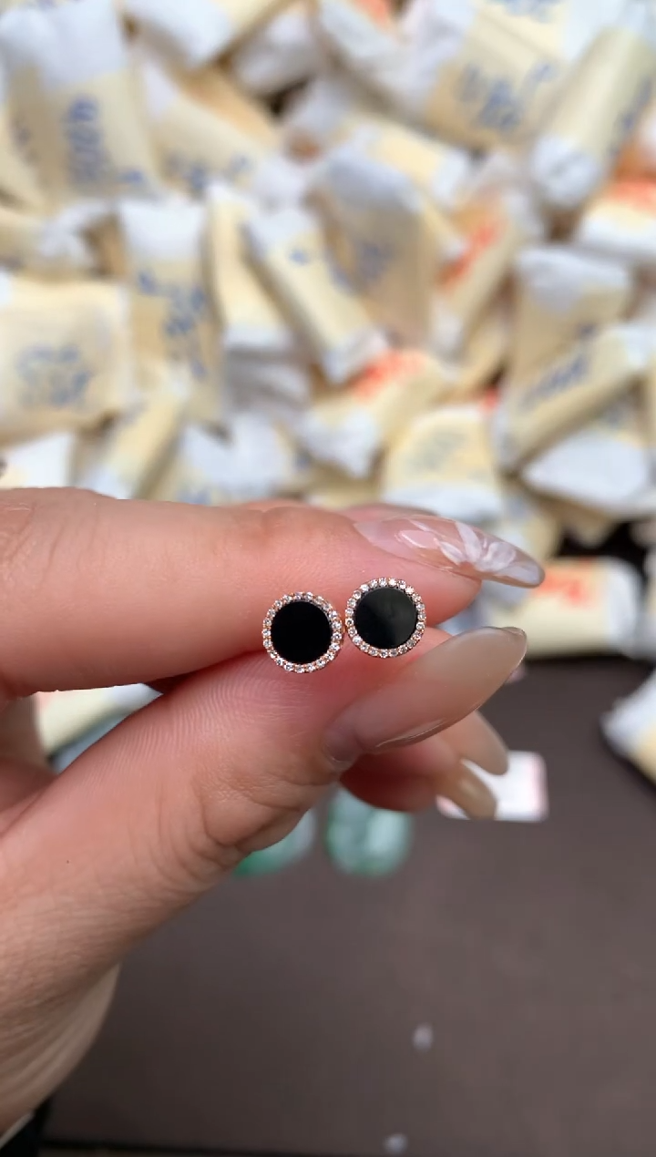 【闪购商品】翡翠耳饰18K金镶嵌—