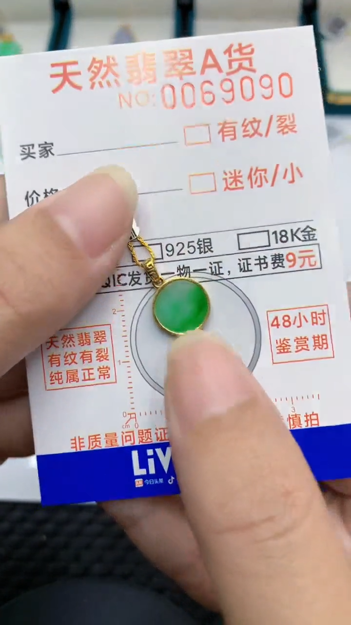 【闪购商品】翡翠颈饰18K金镶嵌            8