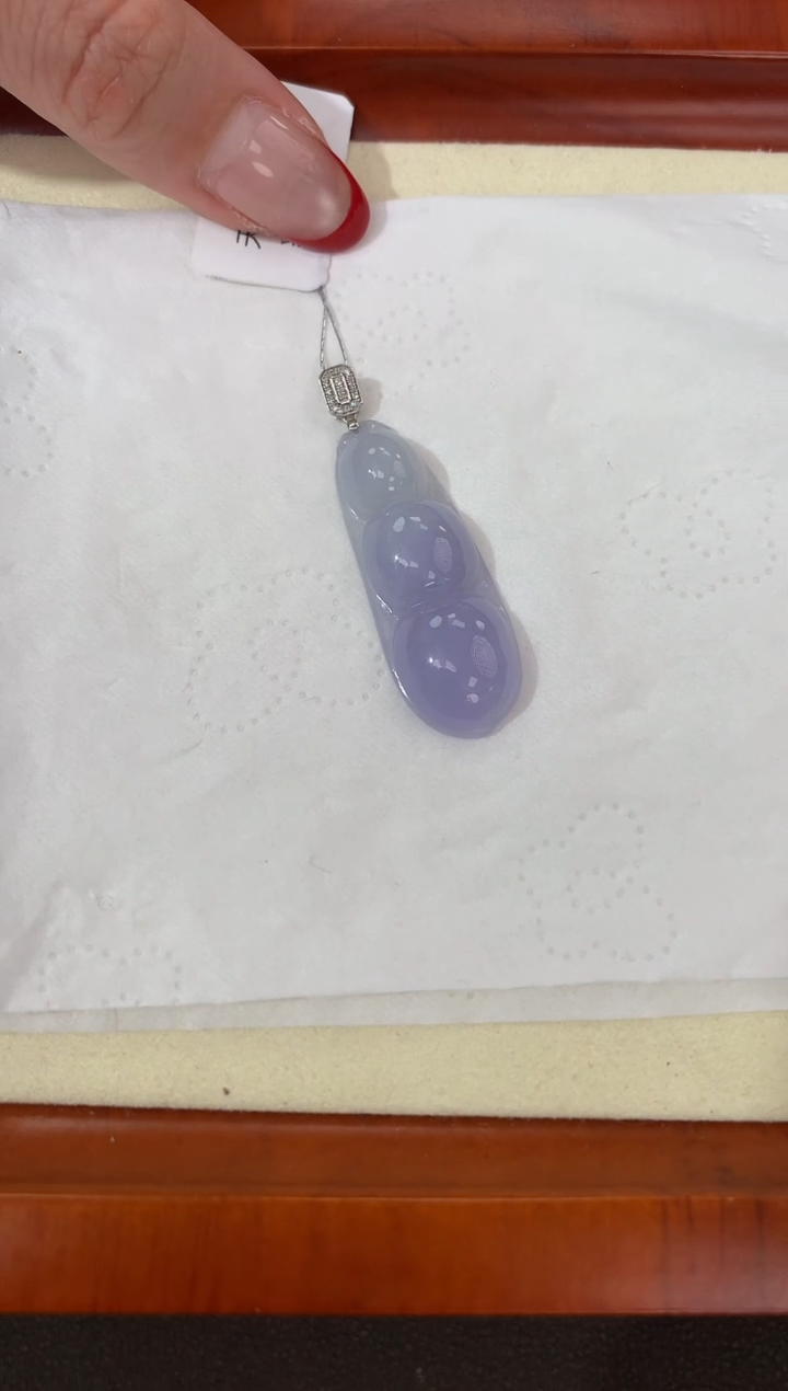 【闪购商品】翡翠颈饰18K金镶嵌天然缅甸a货翡翠