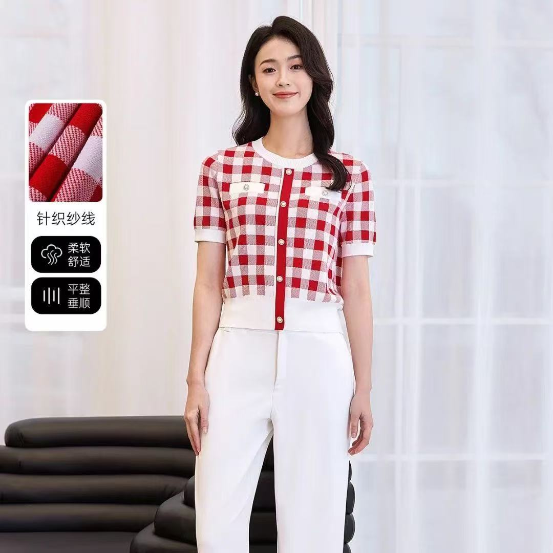 气质时尚百搭小香风女式针织衫25DAK0358