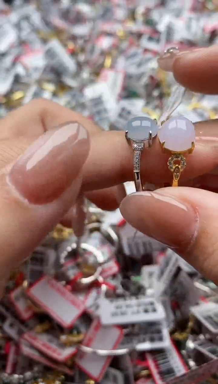 【闪购商品】翡翠戒指银S925镶嵌4444---7