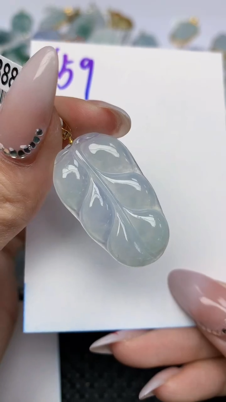 【闪购商品】翡翠颈饰18K金镶嵌 天然翡翠A货，