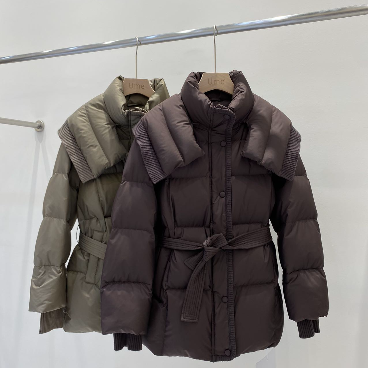 90鹅绒合格品优等品轻职风中长款羽绒服收腰连帽秋冬百搭3024