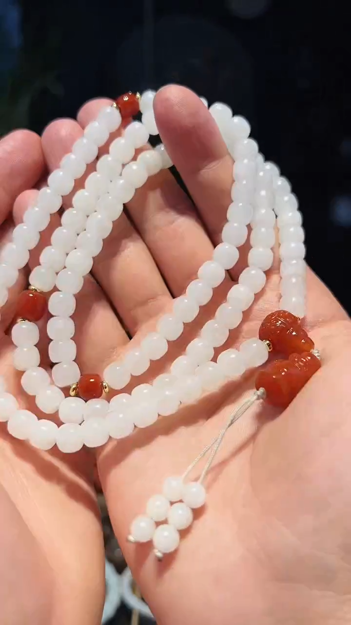 【闪购商品】和田玉手串未镶嵌8+108黑