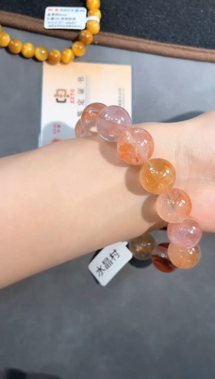 【闪购商品】水晶手链未镶嵌108号锦鲤胶花单圈15mm