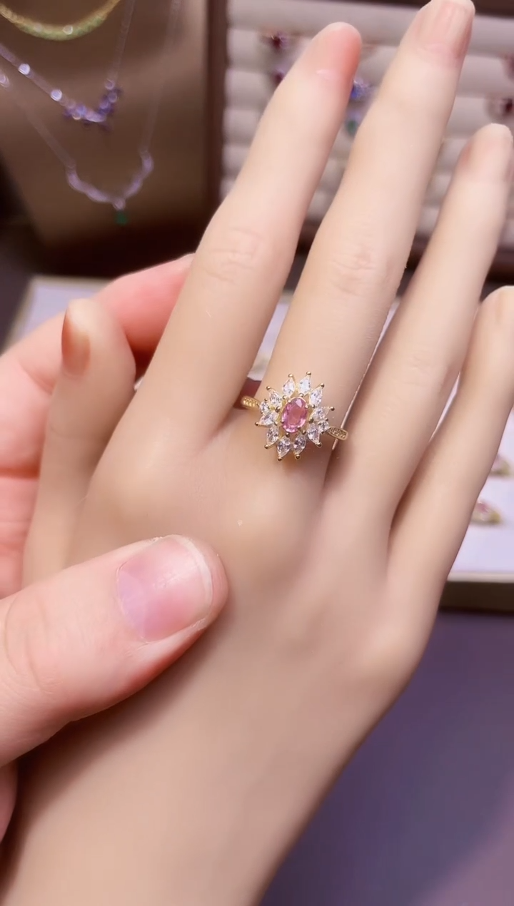 【闪购商品】蓝宝石戒指银S925镶嵌一枚