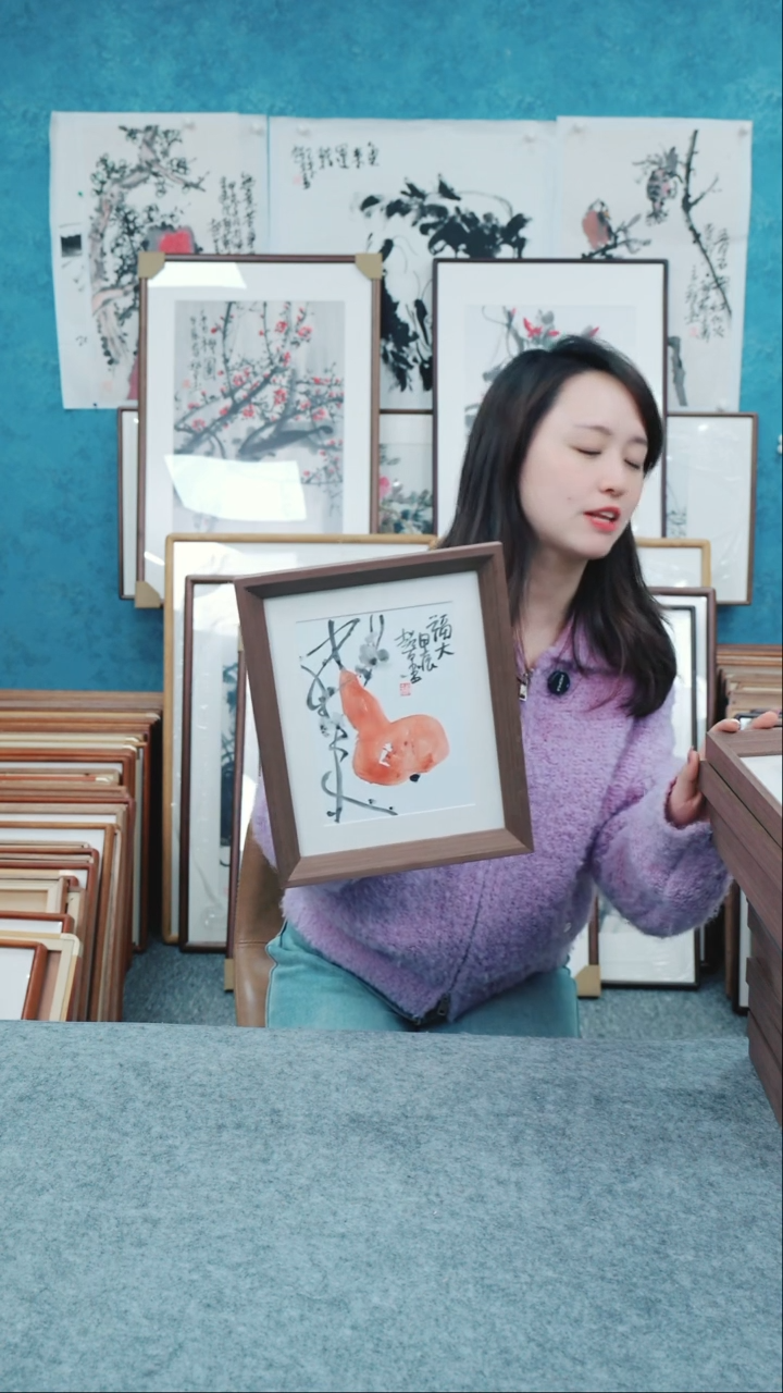 【闪购商品】国画10寸郑志超老师木质摆台