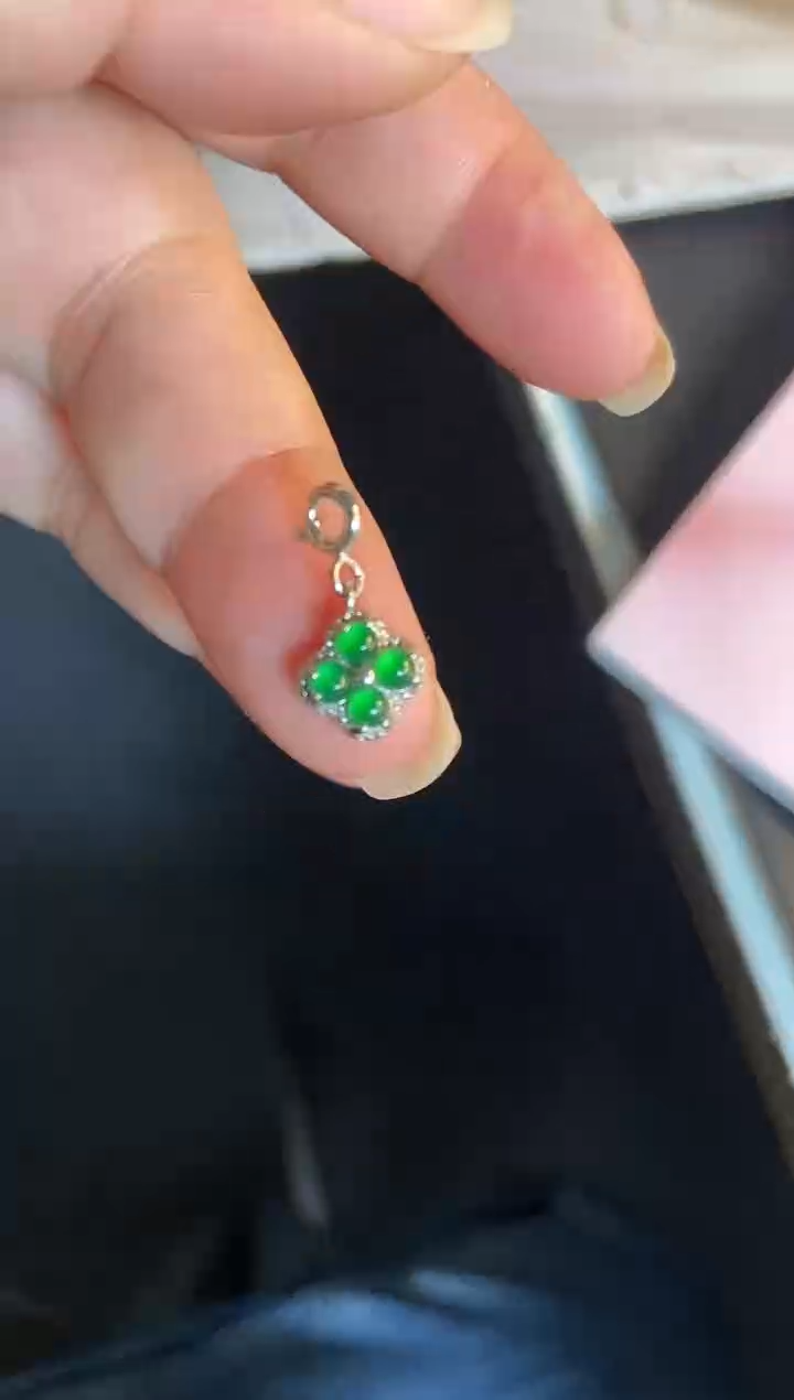 吊坠(不含链)银S925镶嵌翡翠1