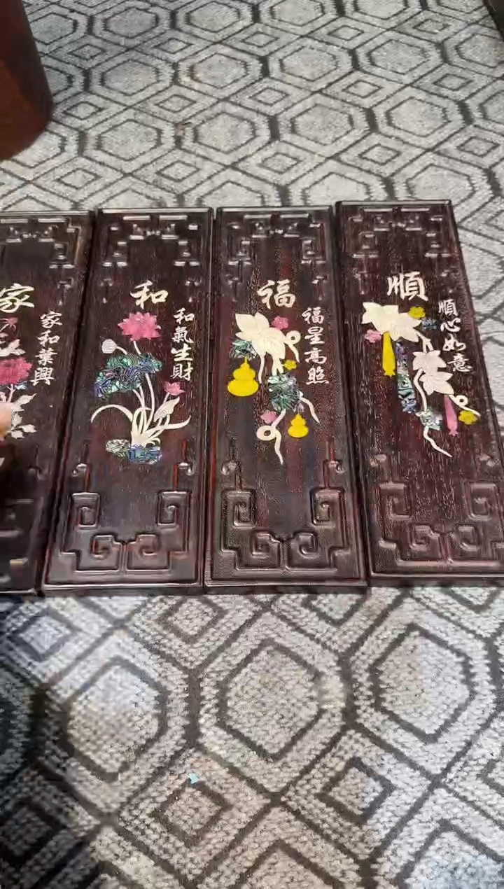 檀香紫檀（小叶紫檀）小叶紫檀家四条屏