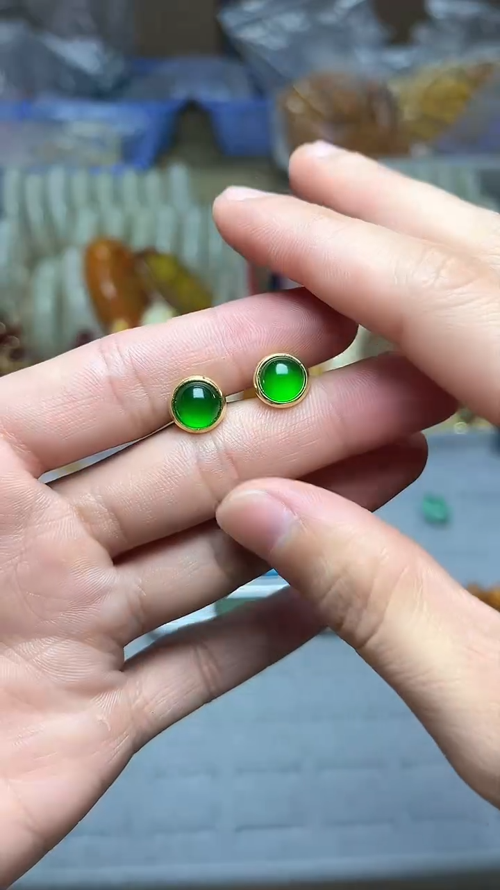 【闪购商品】查罗石耳钉合金耳钩