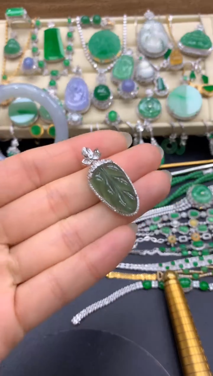 【闪购商品】翡翠颈饰18K金镶嵌319-中国好珍宝