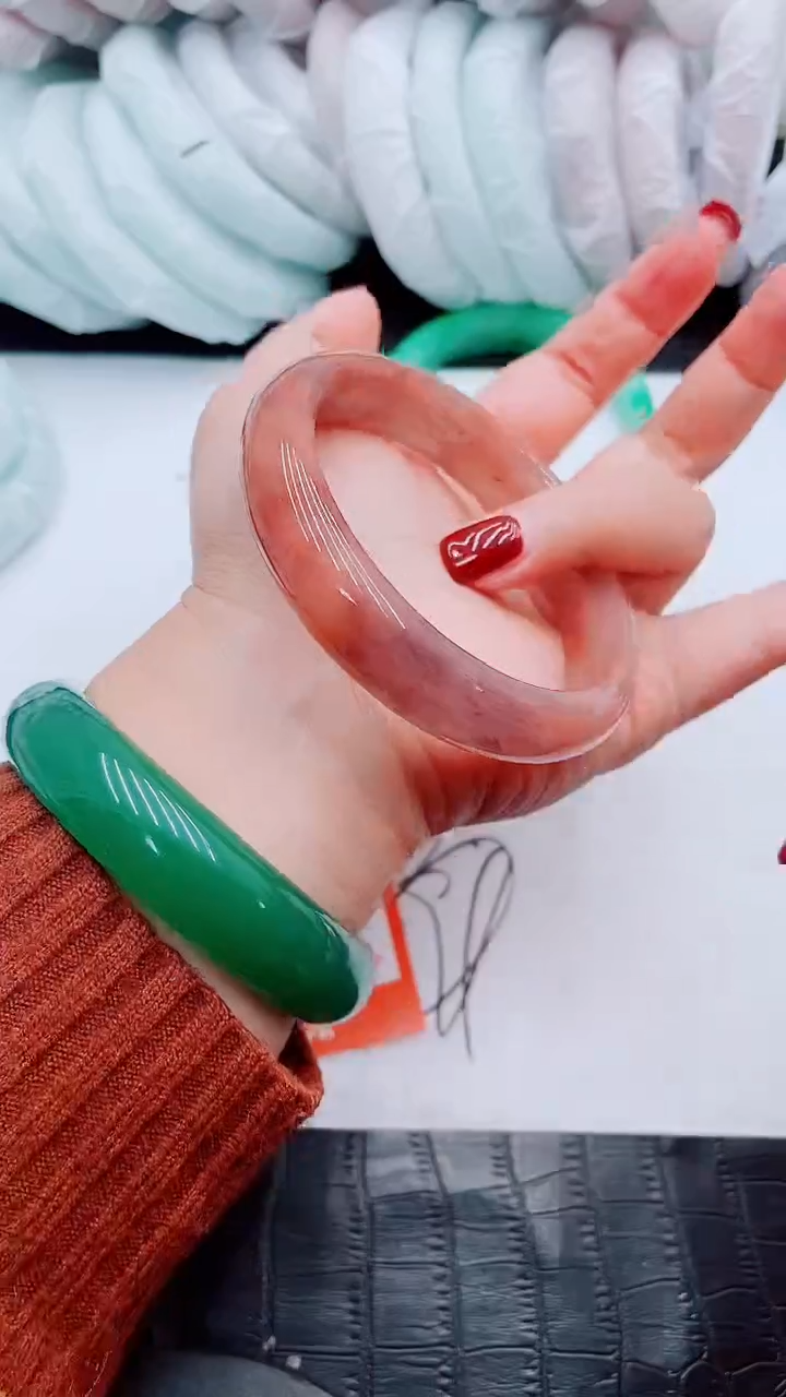 【闪购商品】石英质玉手镯合金T152-60-61