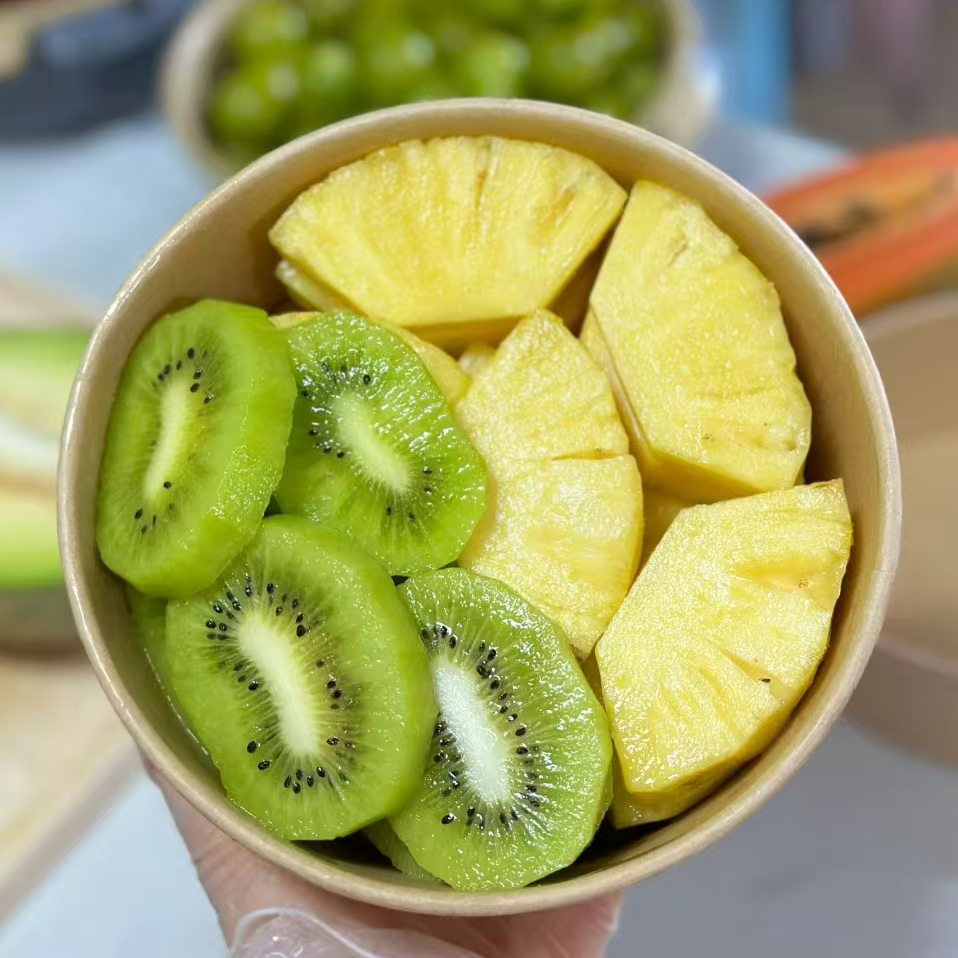 【鲜果切】凤梨+绿心奇异果双拼.500g