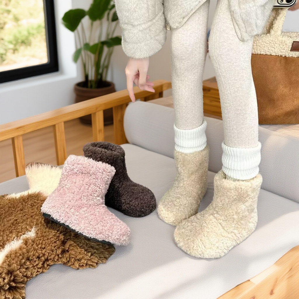 增高8cm 东北潮流保暖雪地靴2025冬新款加绒勃肯棉鞋毛毛鞋短靴女