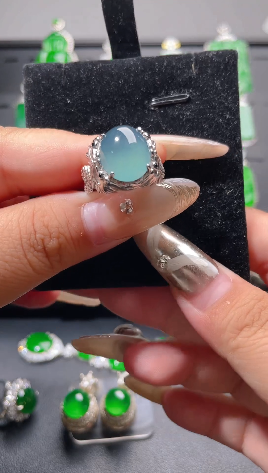 【闪购商品】翡翠戒指未镶嵌天然A货翡翠15