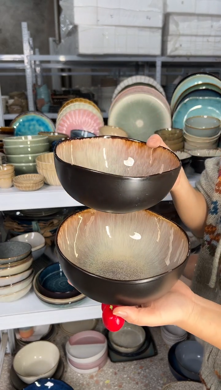 陶瓷外贸尾货瑕疵满20包邮X2面碗