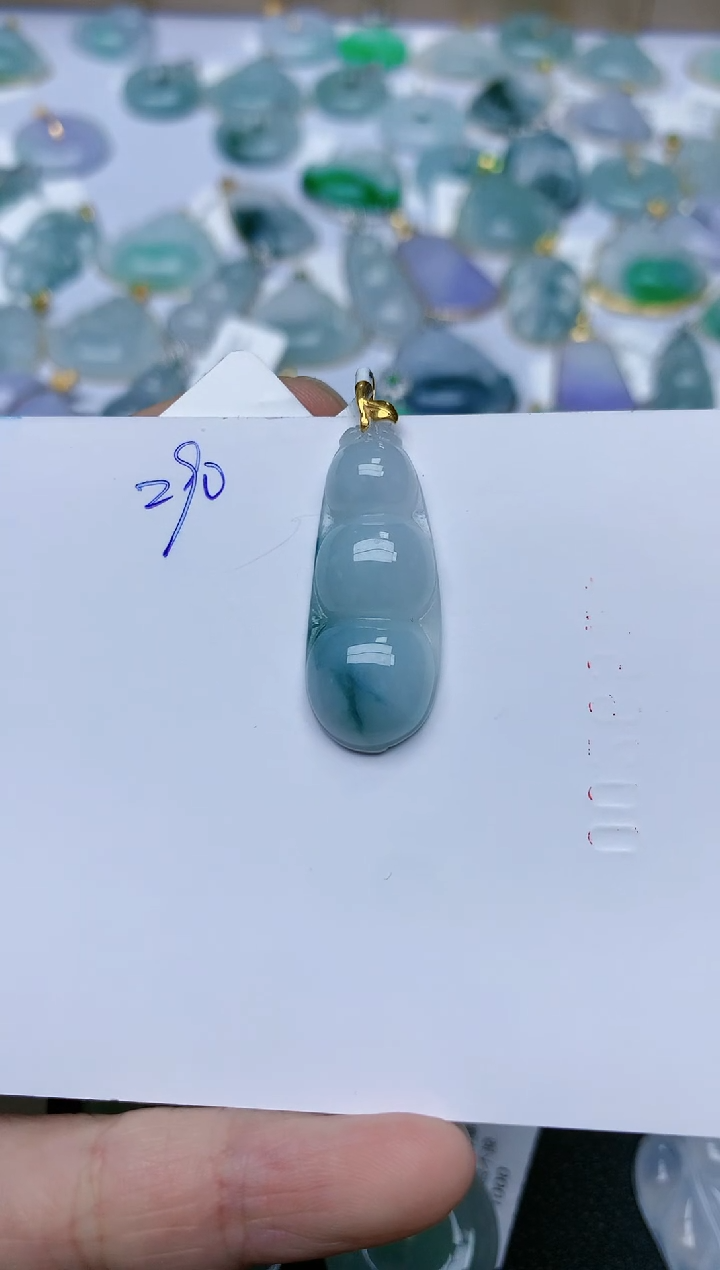【闪购商品】翡翠颈饰18K金镶嵌天然翡翠A货    