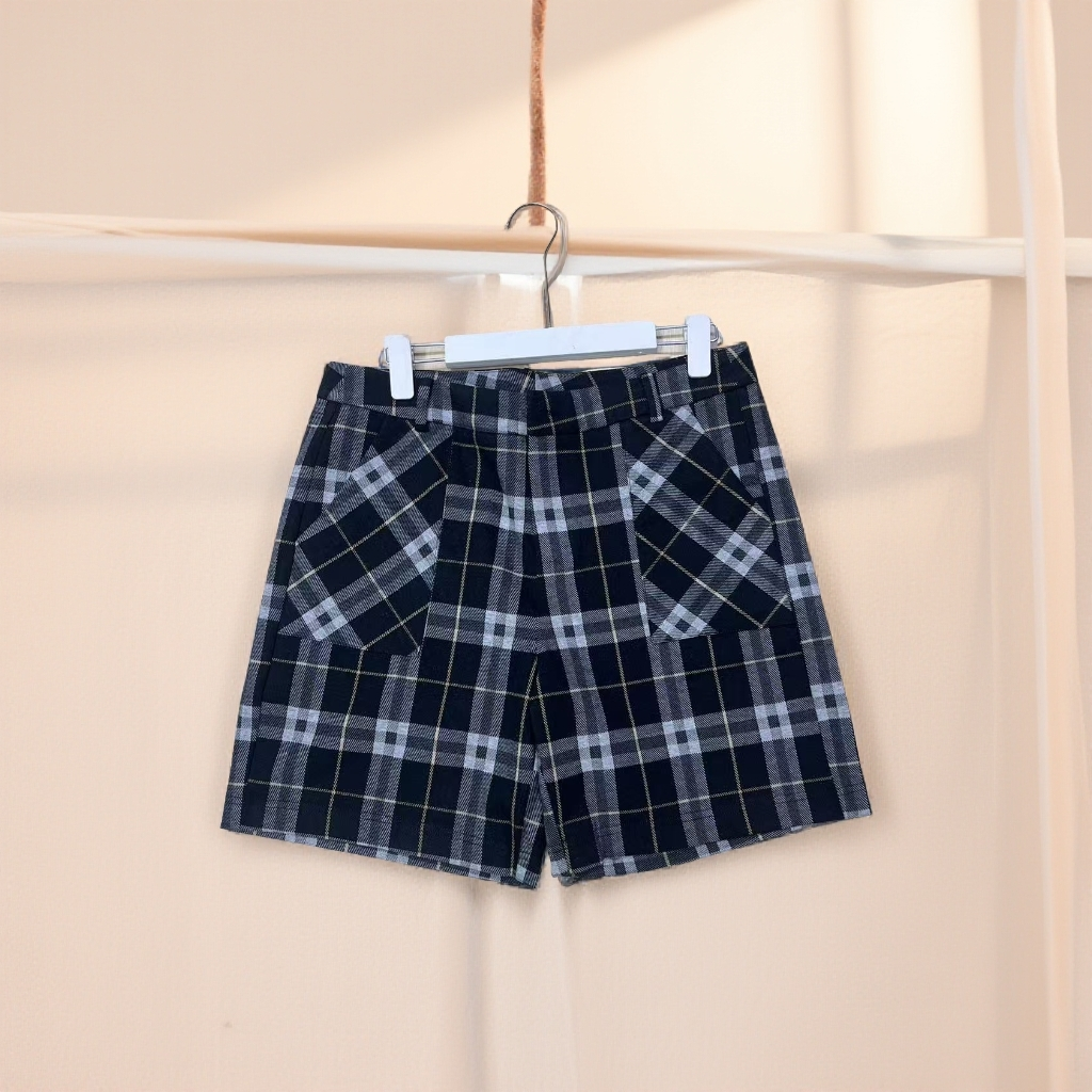 1972韩版显瘦短裤高腰休闲短裤新款松紧腰外穿