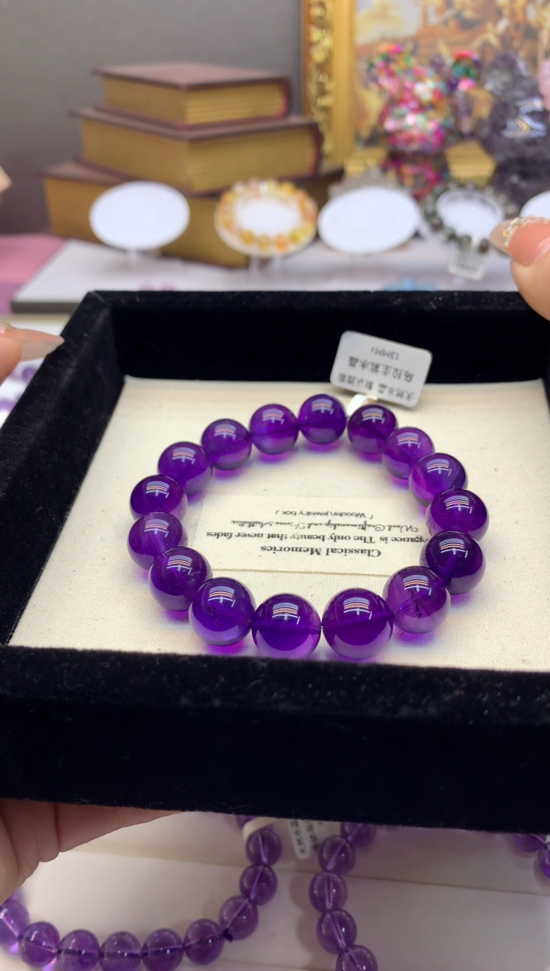 【闪购商品】水晶手串未镶嵌乌拉圭紫水晶13+