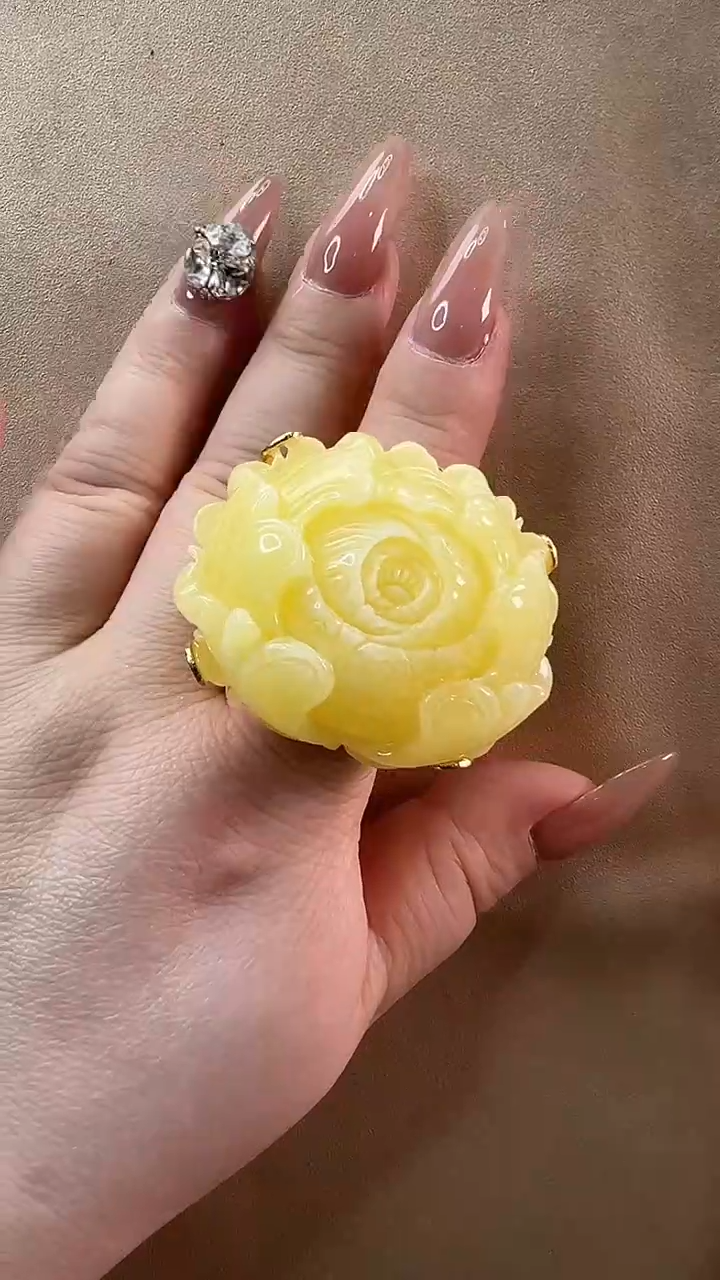【闪购商品】琥珀戒指未镶嵌戒指