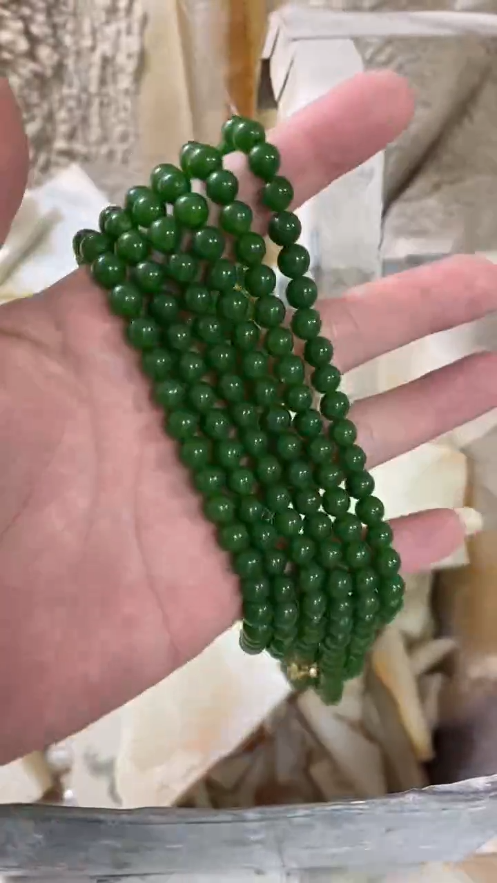 碧绿卡6MM,108颗长链 发一条