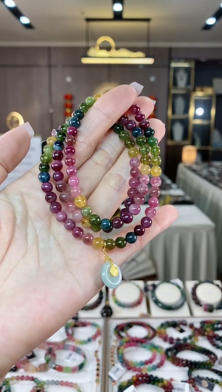 【闪购商品】碧玺三圈手串未镶嵌（多样性发一条）hon