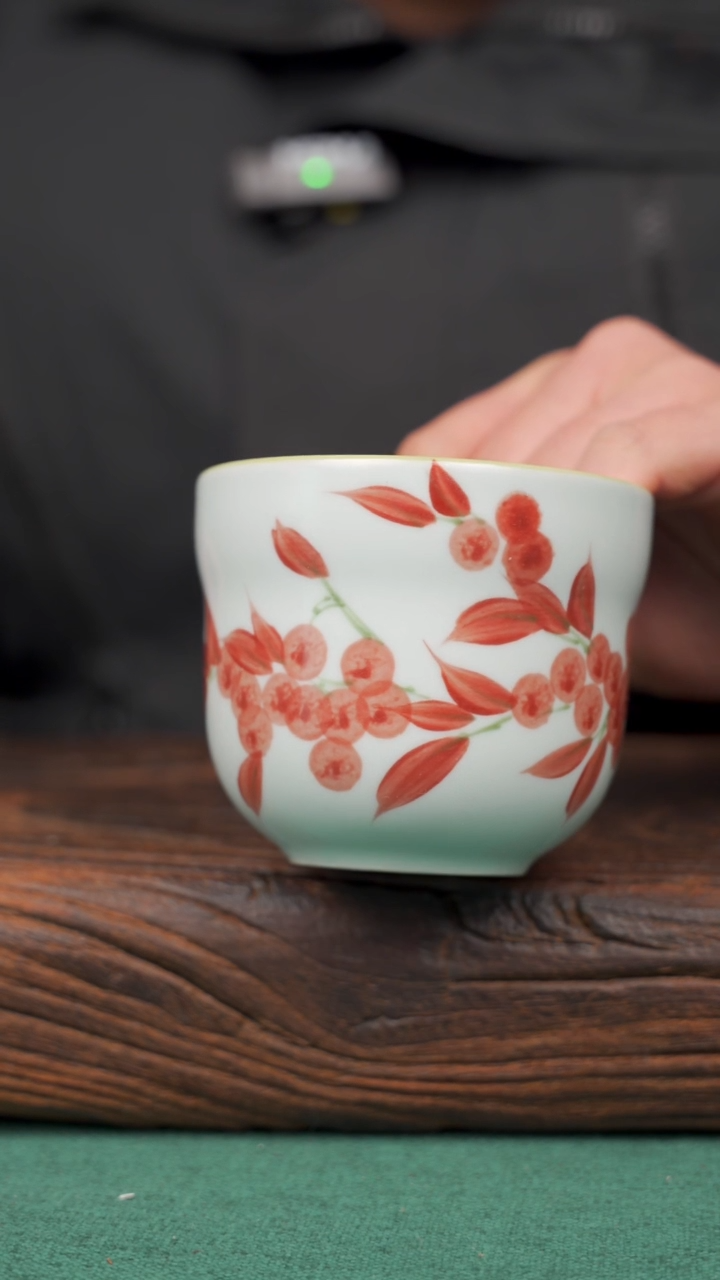 【闪购商品】瓷片84景德镇杯釉下手工手绘瓷器