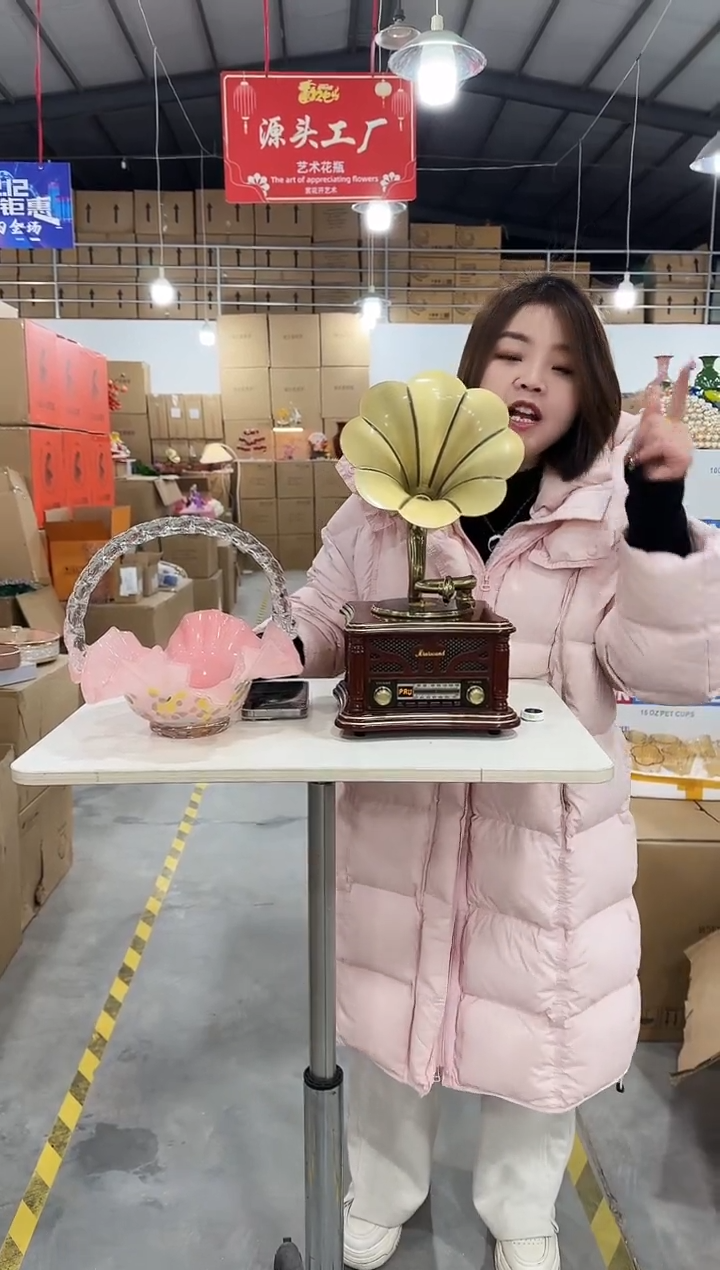 【闪购商品】木于清花器Y-早81留声机