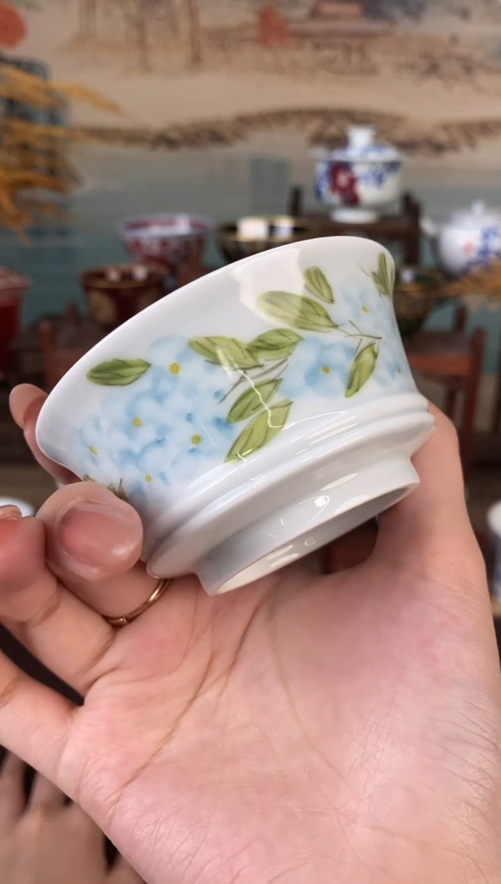 高温釉下景德镇手工手绘茶器10