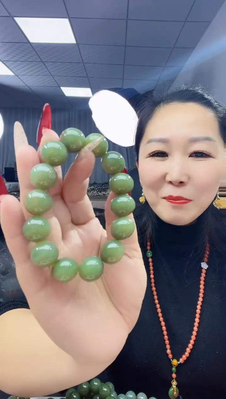 未镶嵌手链和田玉天然和田玉新疆若羌青黄口16