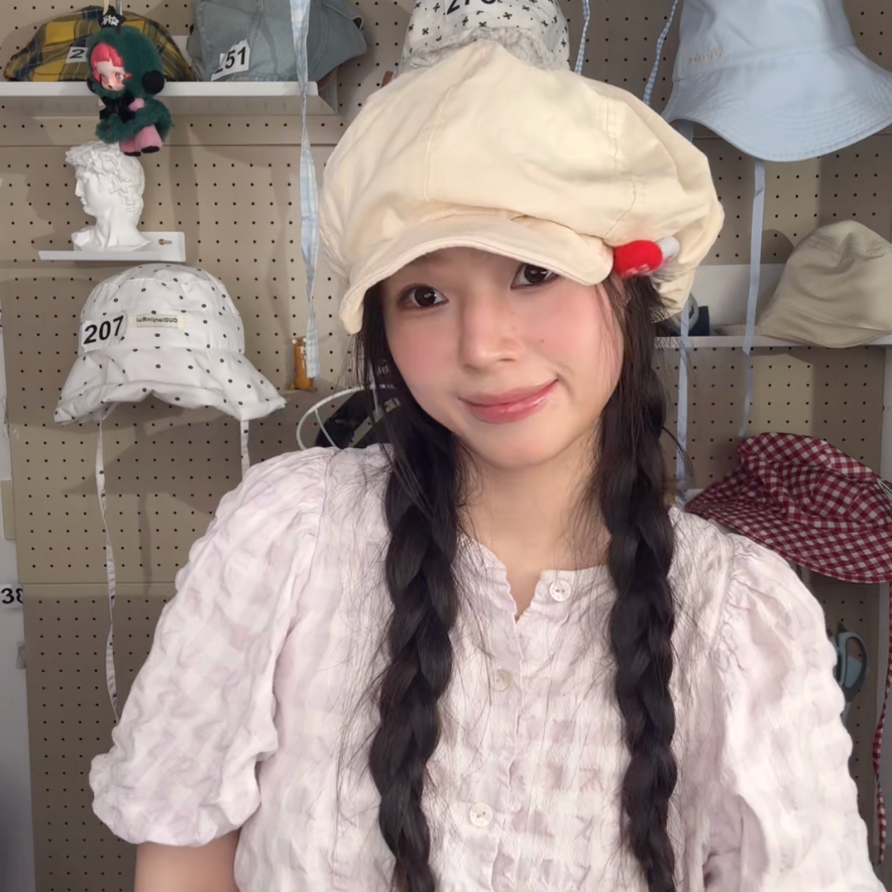 八角帽太阳帽八角云朵女小众贝雷帽遮阳帽帽子弯檐时尚休闲百搭