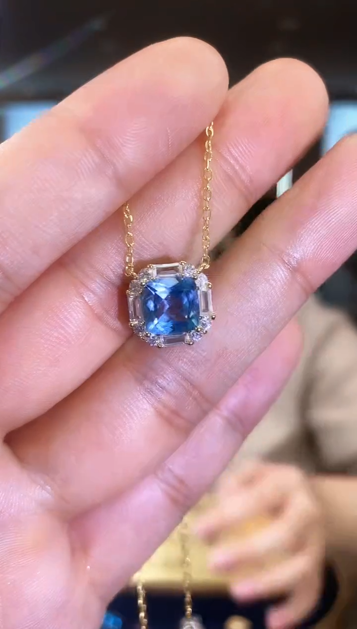 【闪购商品】托帕石项链银S925镶嵌09