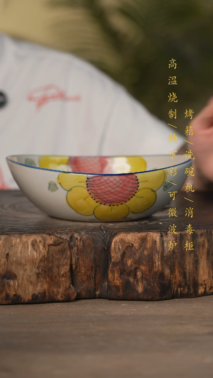 瓷片景德镇高温釉下彩可微波烤箱洗碗机
