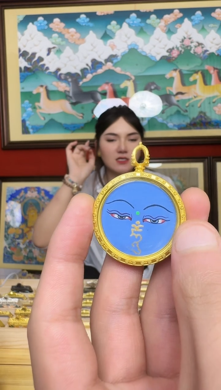 吊坠药老师-热贡纯手绘周毛