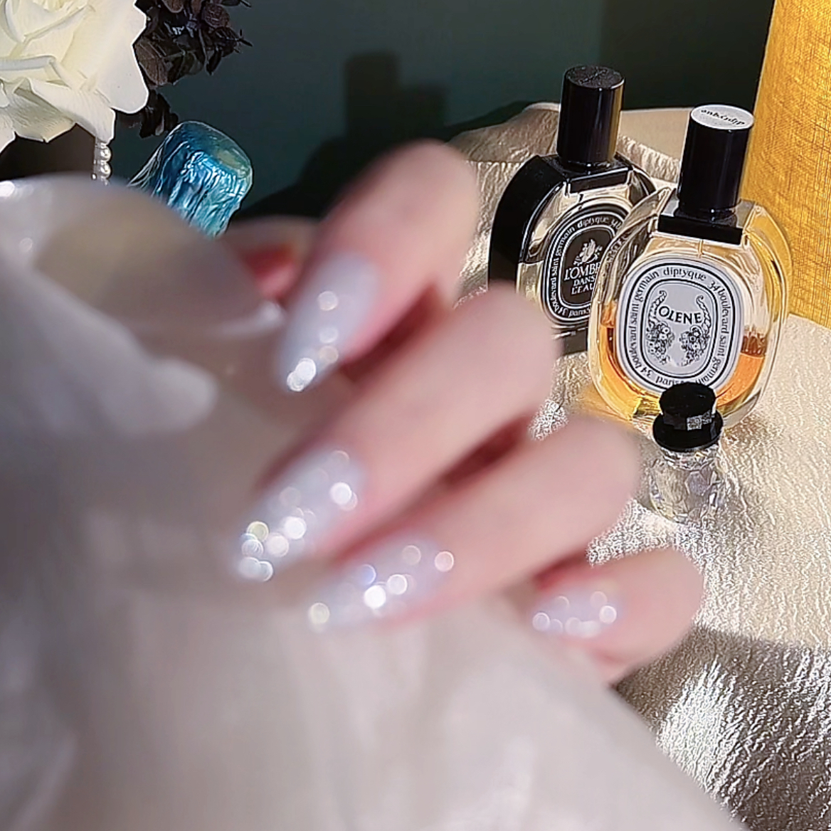 【霜晶】| yeséa | 秋冬 亮片建构 高级简约 闪闪百搭 纯手工穿戴甲