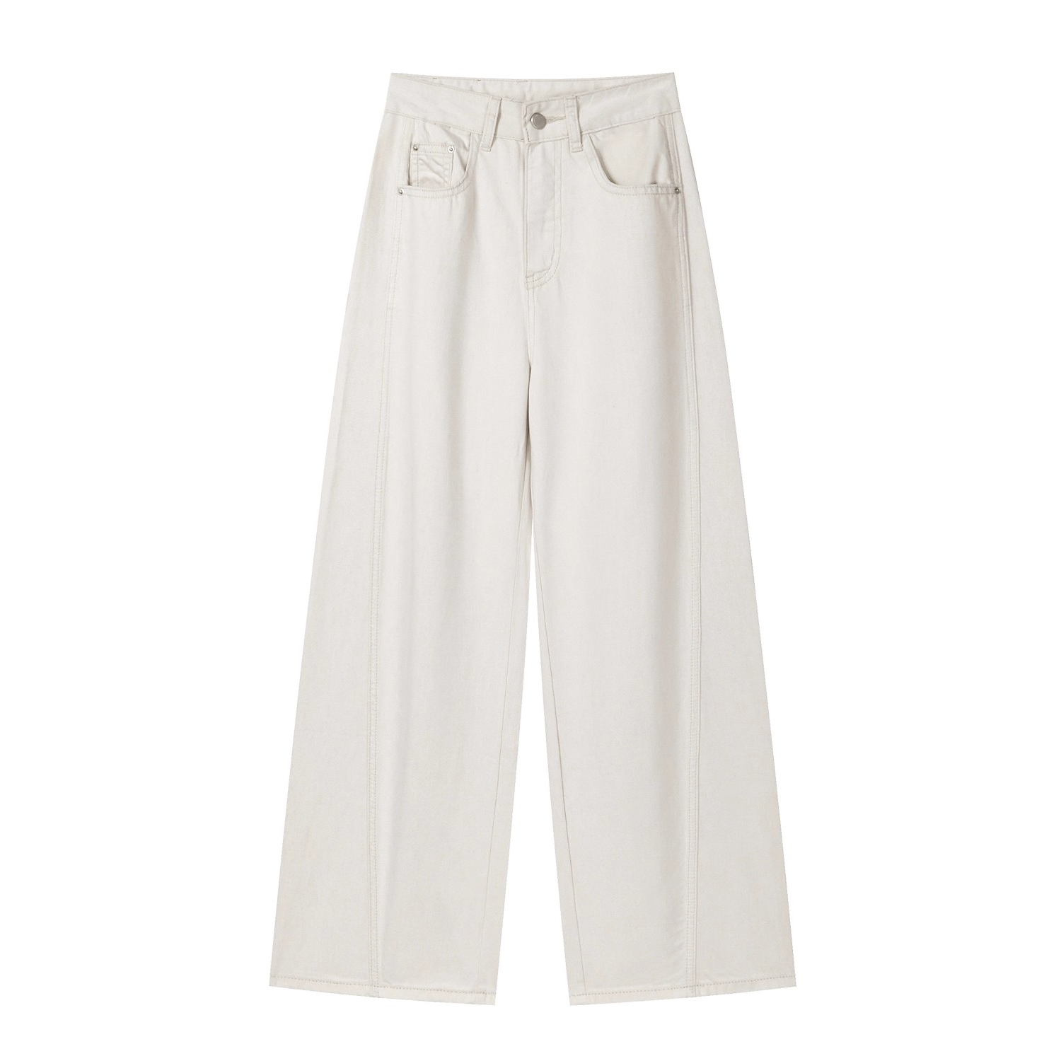 羊城故事-夏日高腰阔腿休闲裤女新款宽松显瘦百搭直筒裤子66102HJ