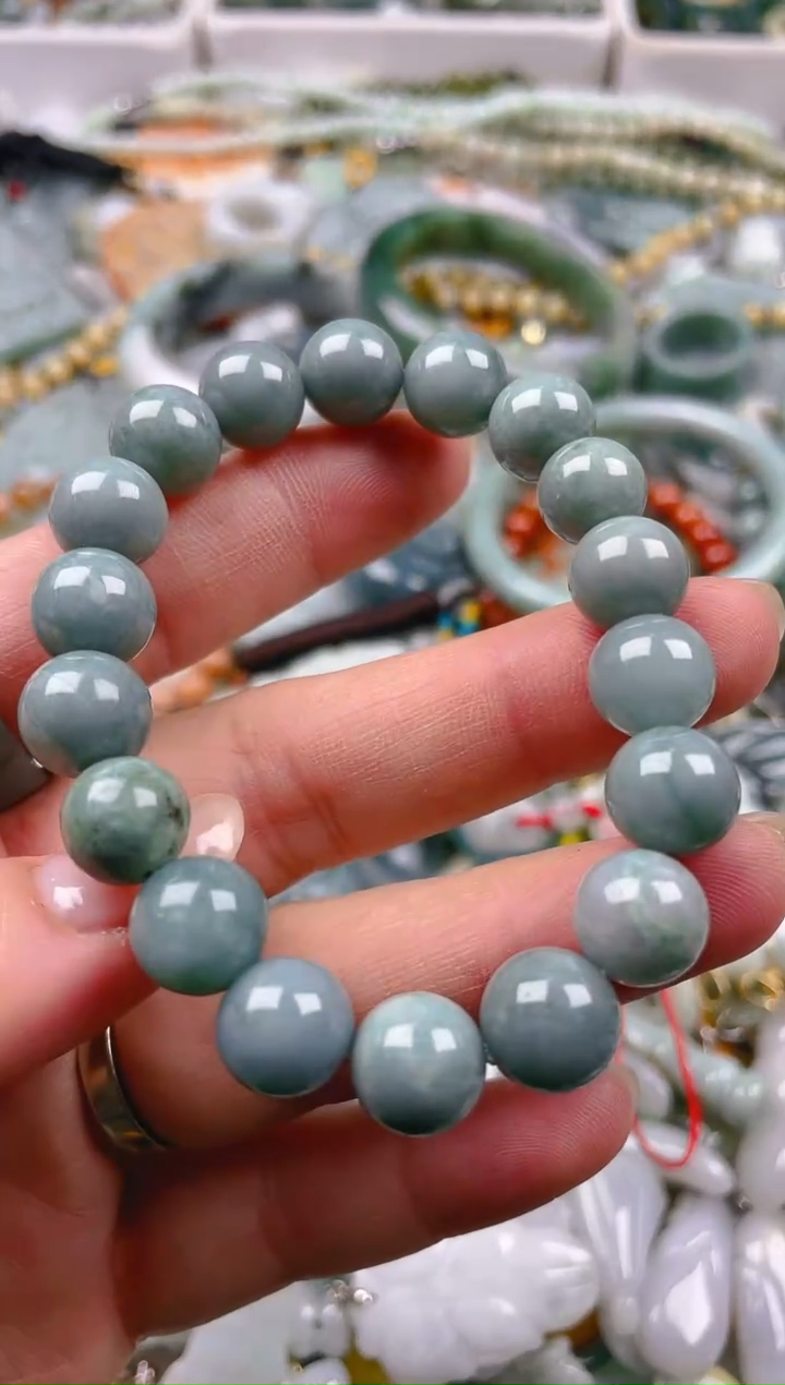 【闪购商品】翡翠颈饰未镶嵌10MM/P/翡翠A货一图一物