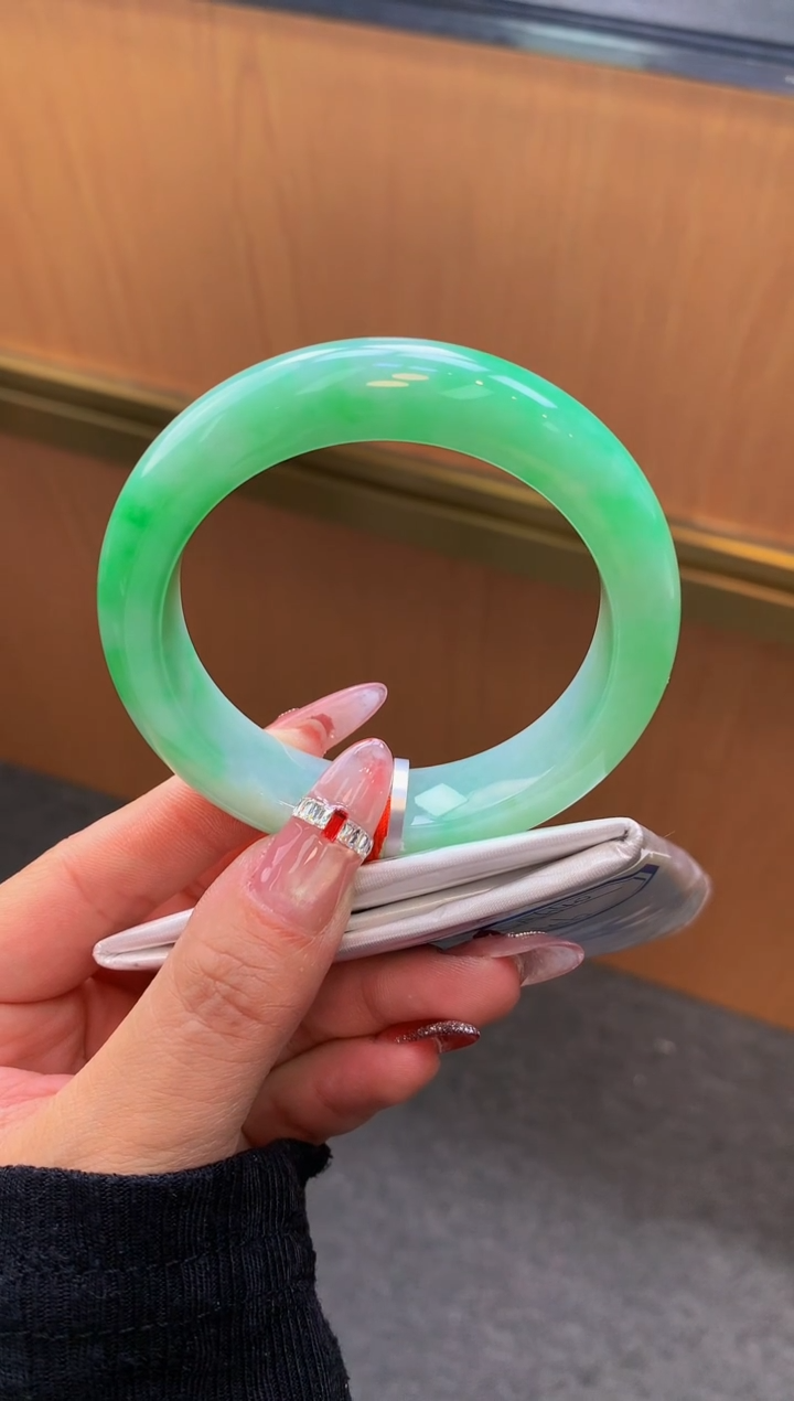 未镶嵌手镯翡翠-F96-正圈54.5