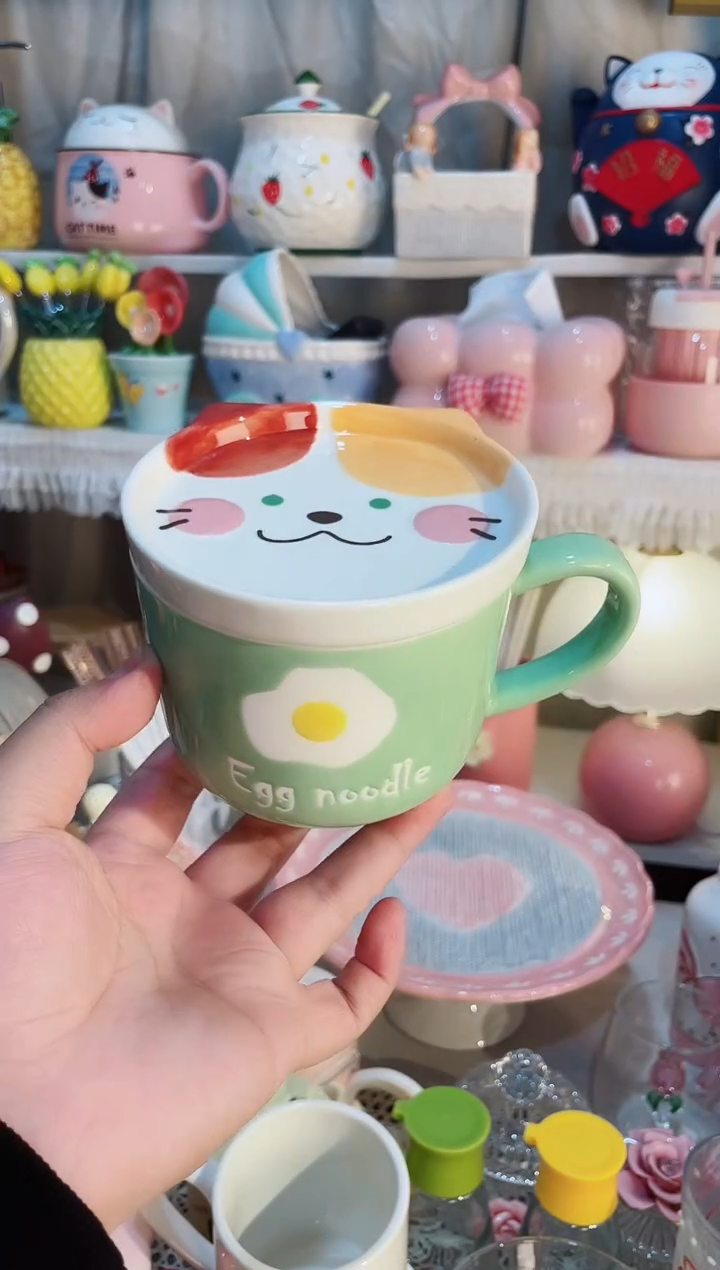 【闪购商品】瓷片早餐杯 质量好发货快放心拍