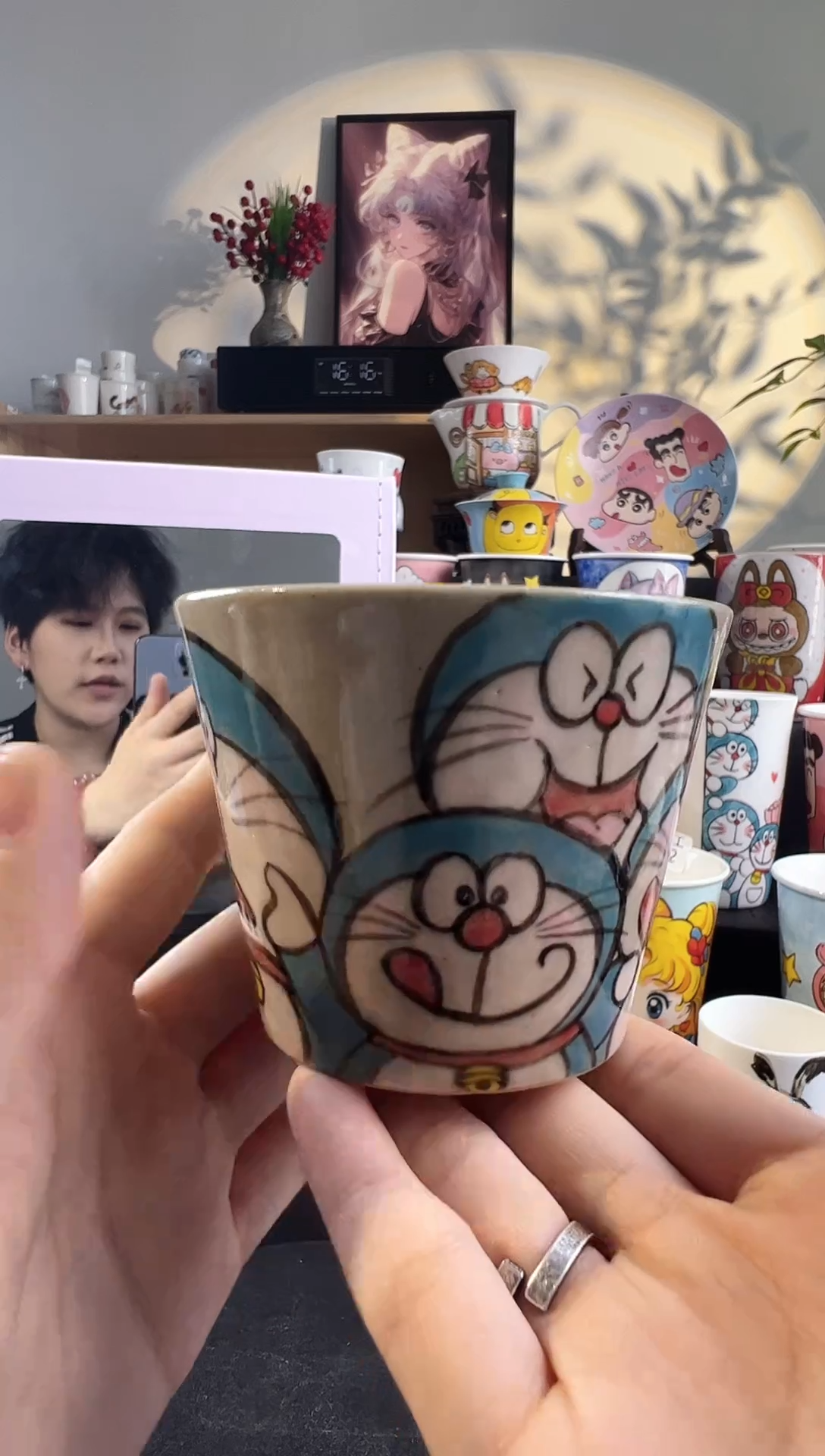 【闪购商品】摆件手工手绘陶瓷小杯杯