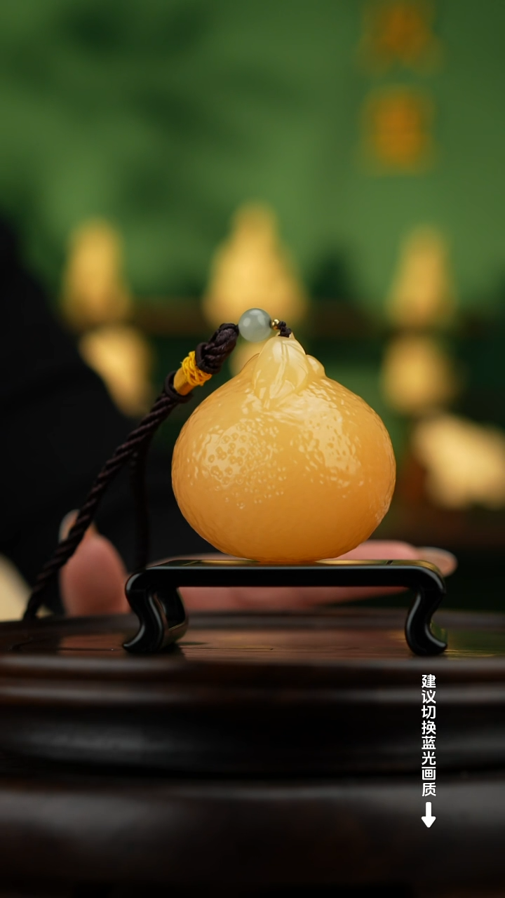 玉【大吉大利】天然玉石手把件