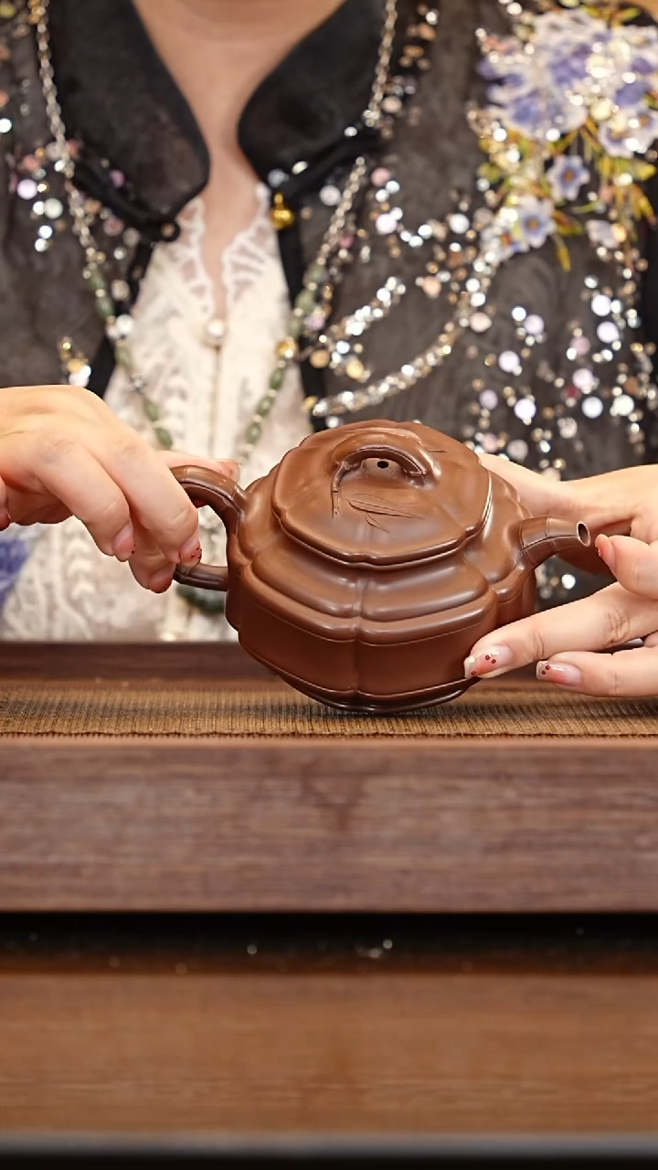 茶壶紫砂0520026301六方竹鼓 