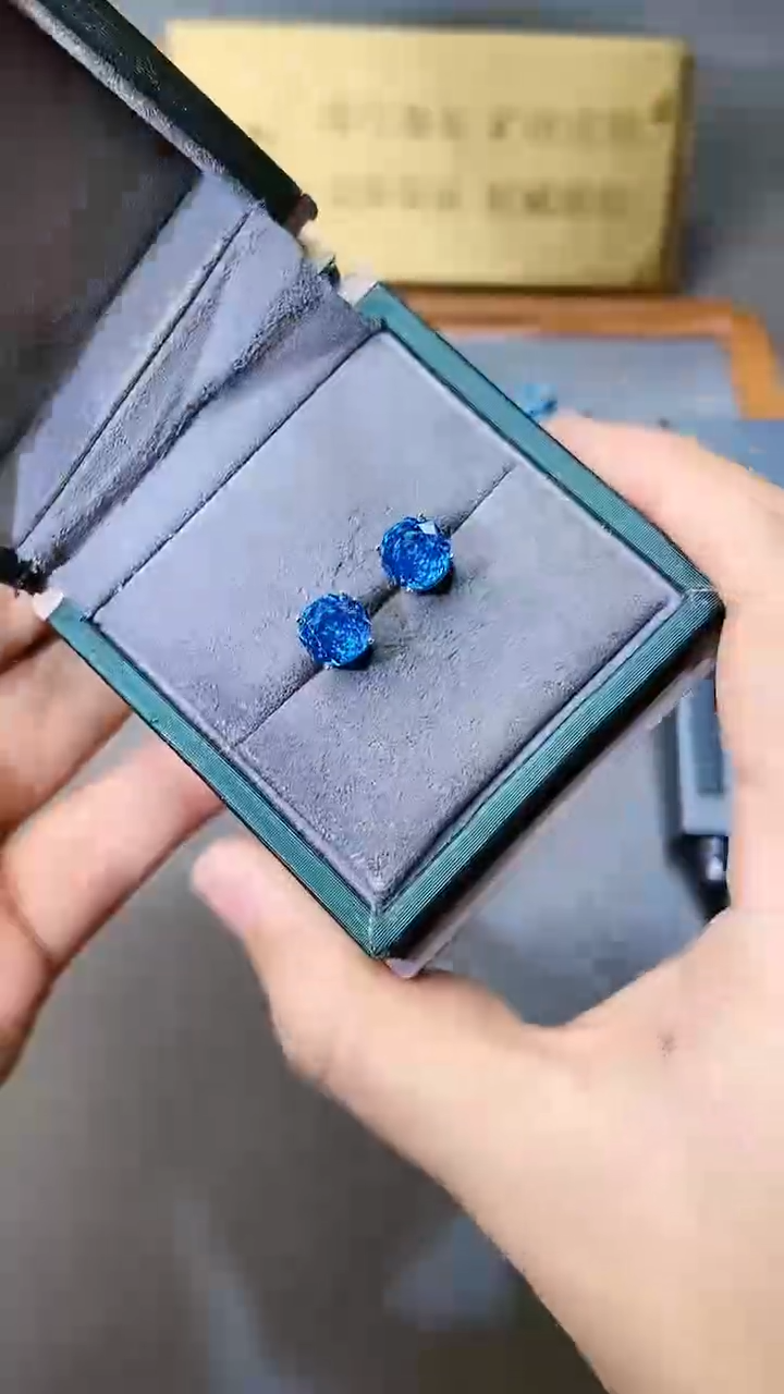 【闪购商品】托帕石耳饰银S925镶嵌.54