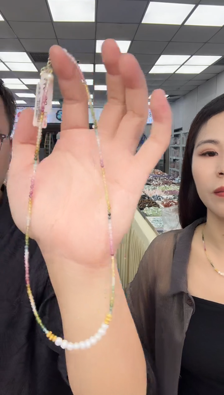 手链未镶嵌碧玺DIY碧玺微笑项链