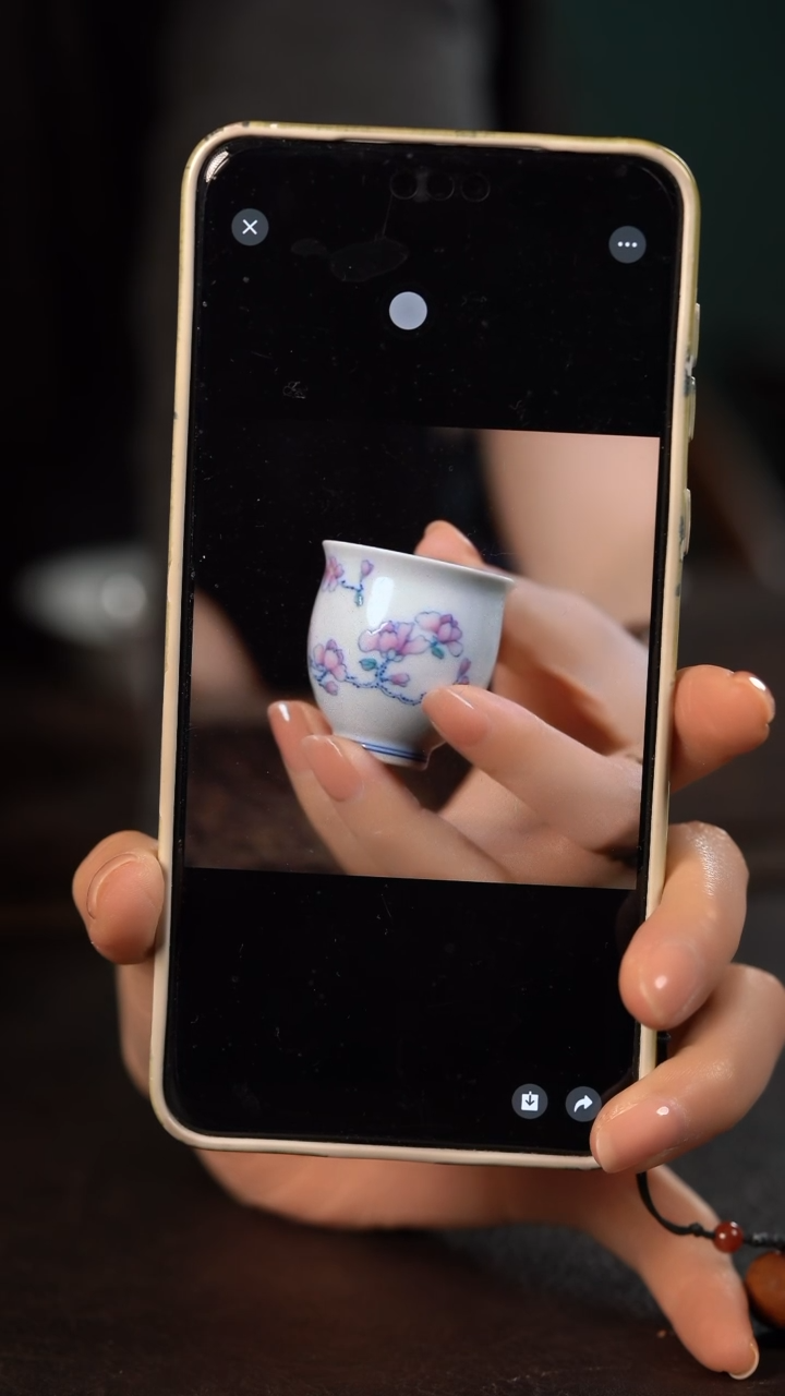 【闪购商品】杯聚澜堂斗彩玉兰花玉兰杯