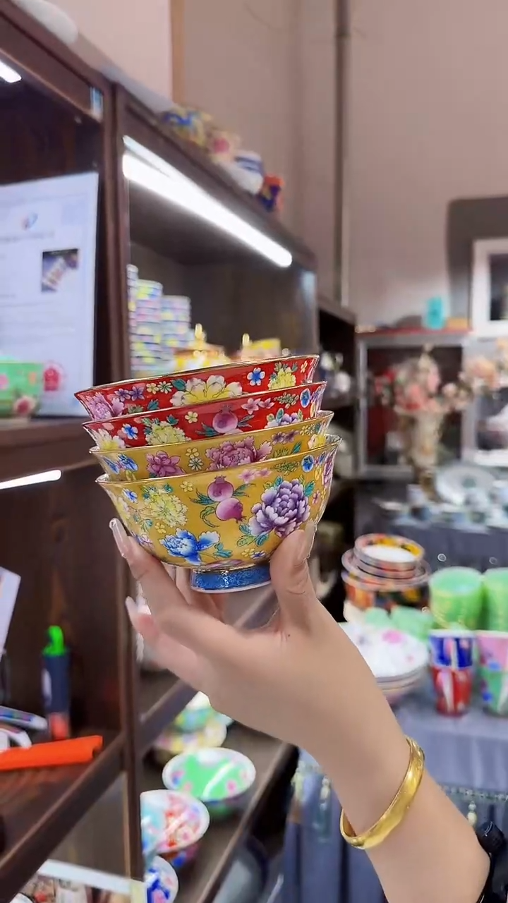 瓷片4.5英寸饭碗4个景德镇餐具